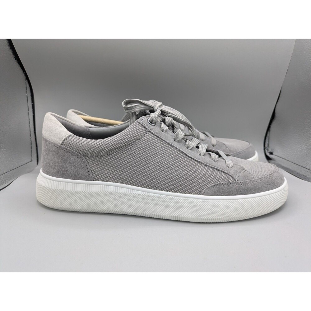 Vince Dawson Men's Canvas-Suede Gray Low-Top Sneakers Size7 M